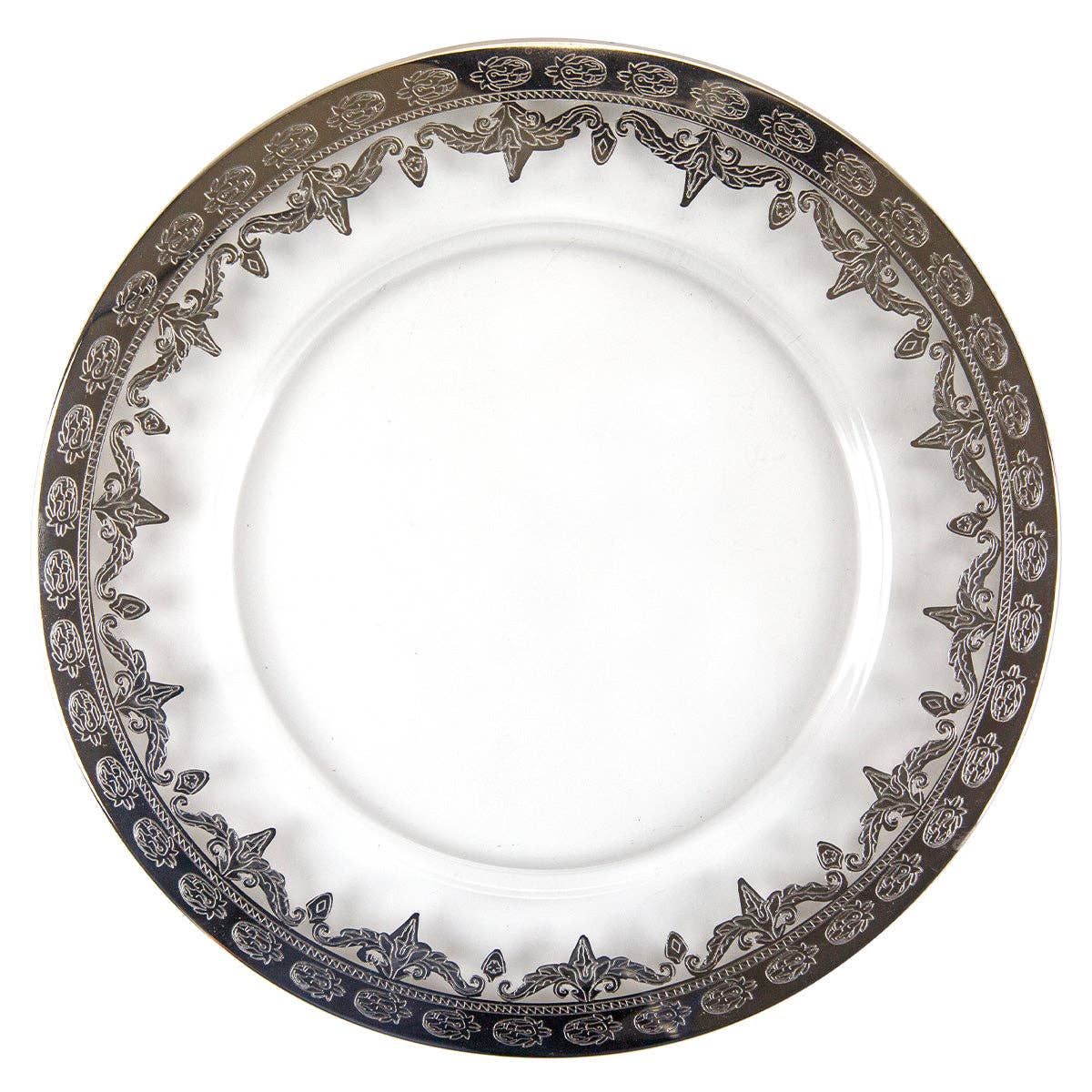 Vetro Platinum Charger by Arte Italica & Crown Linen Designs