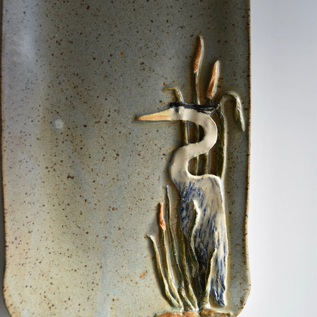 Medium Heron Dish by Jan Toscano