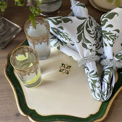 Florentino Baroque Wooden Charger by Arte Italica & Crown Linen Designs