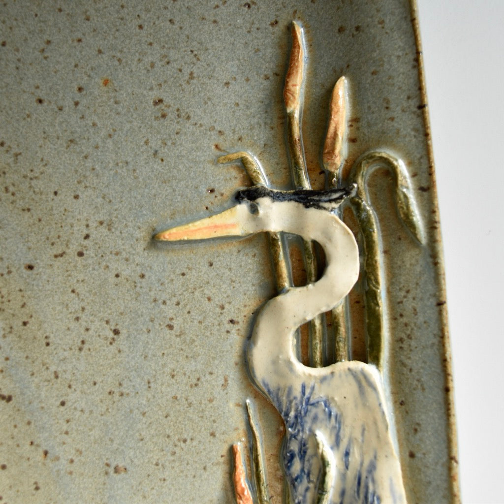 Medium Heron Dish by Jan Toscano
