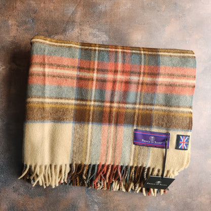 Prince of Scots Double Merino Wool Blanket in Antique Dress Stewart
