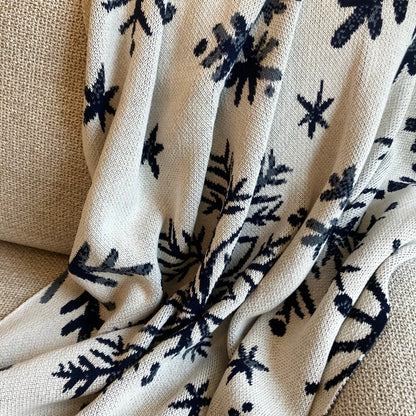Nordic Snowflakes Throw Blanket by In2Green