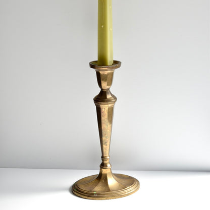 Found Mid-Century Style Brass Candlestick