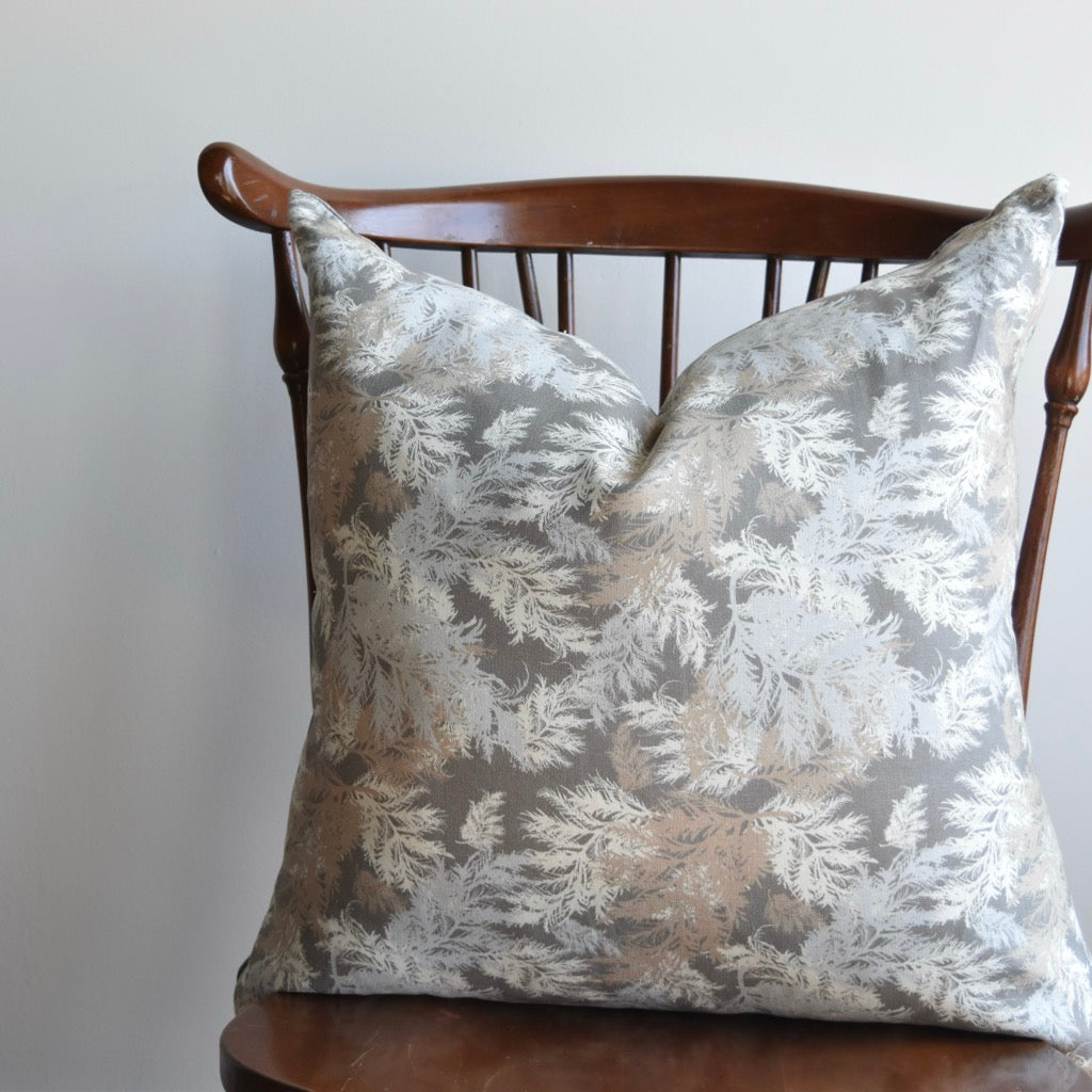 Decorative 100% Linen Pillow in "Coastal Winter" by Glass Muriel