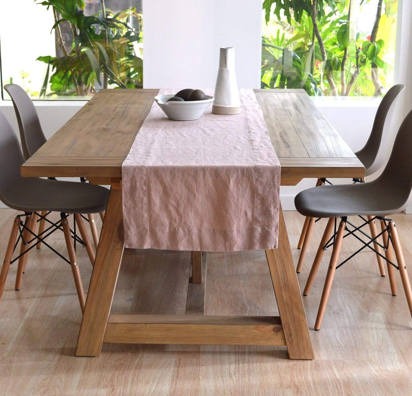 Dusk 8 Foot Table Runner in European Linen by Rough Linen