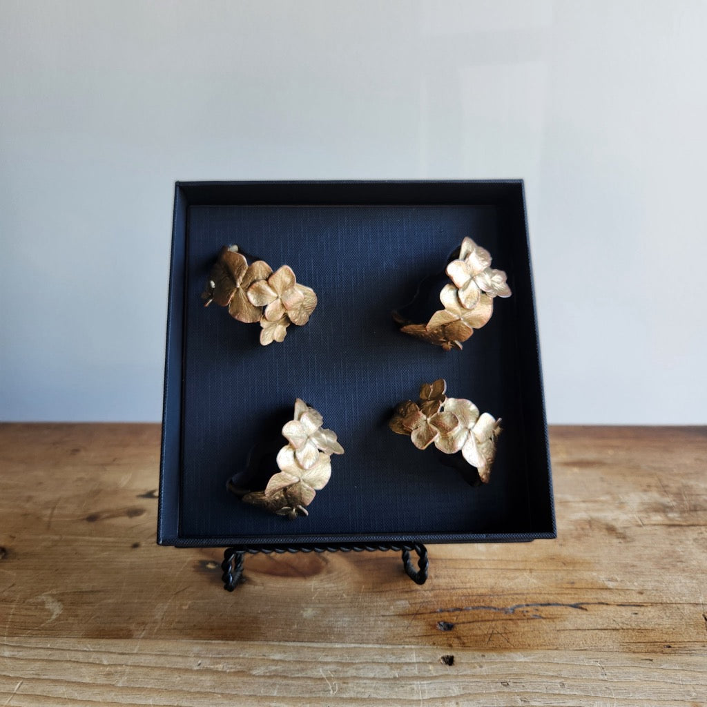 Hydrangea Napkin Rings By Michael Michaud (Set of 4)