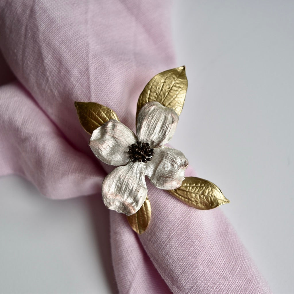 Dogwood Napkin Rings Set of 4 by Michael Michaud
