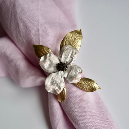 Dogwood Napkin Rings Set of 4 by Michael Michaud
