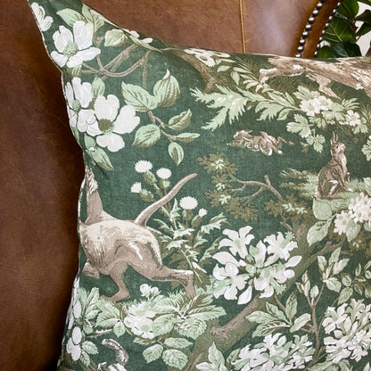 Hound Meadow Throw Pillow by Schumacher