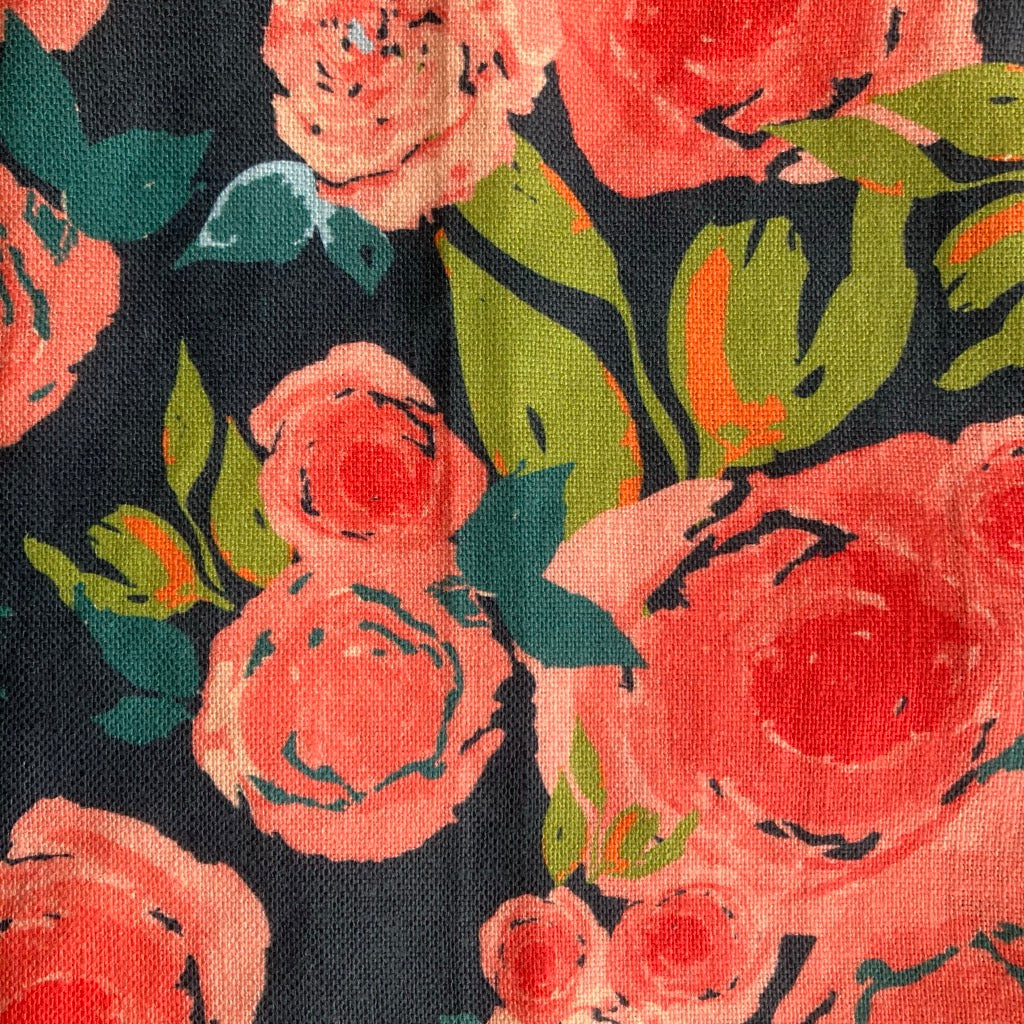 Linen Towel For Kitchen or Bath in "Rosette" by Glass Muriel