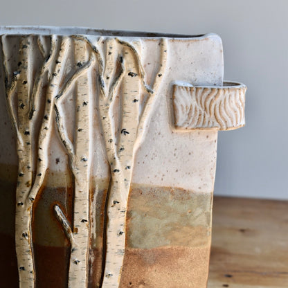 Oval Birch Vase by Jan Toscano