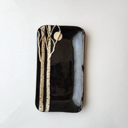 Medium Black Birch Dish by Jan Toscano