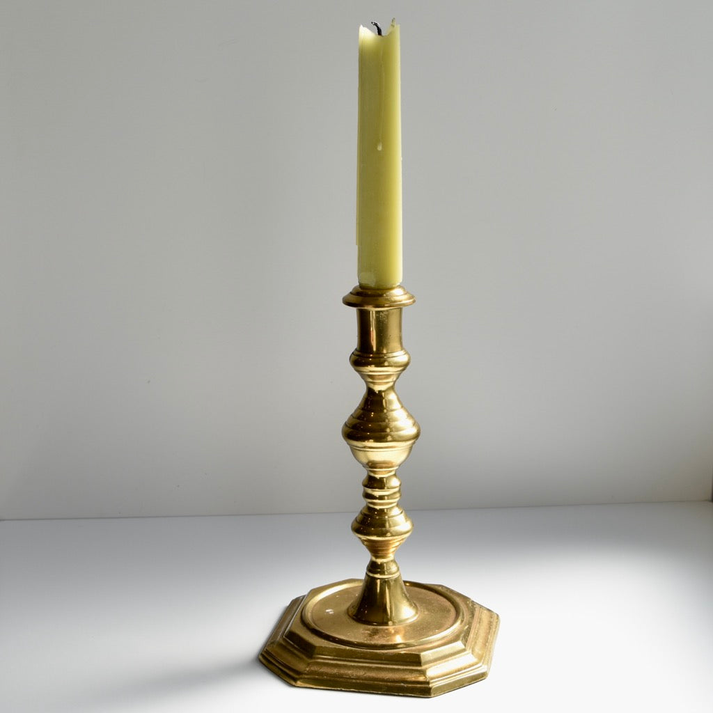 Found Late 20th Century Style Brass Candlestick