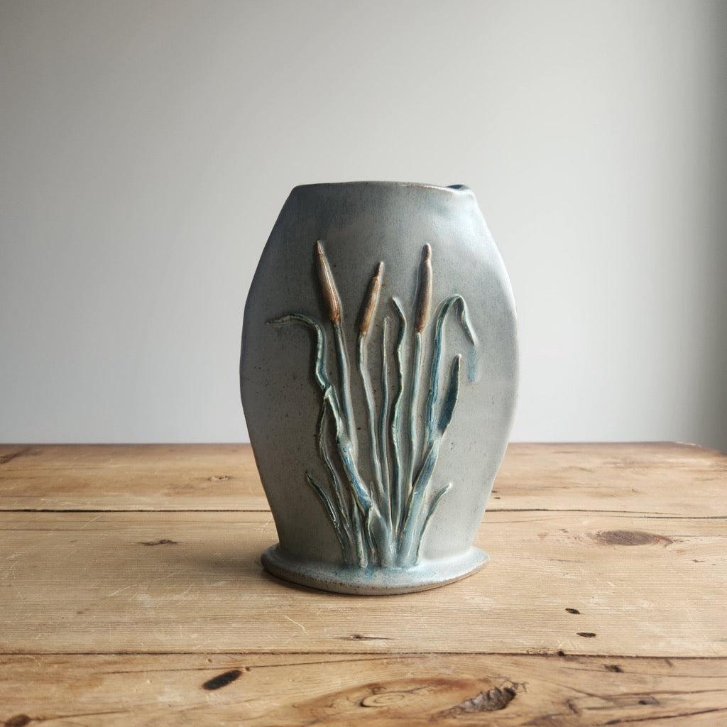 Cattail Vase by Jan Toscano