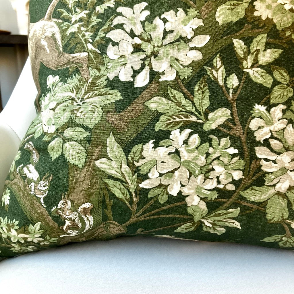 Hound Meadow Throw Pillow by Schumacher