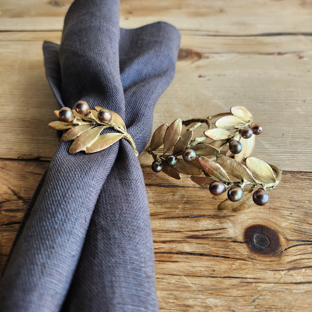 Olive Napkin Rings By Michael Michaud (Set of 4)
