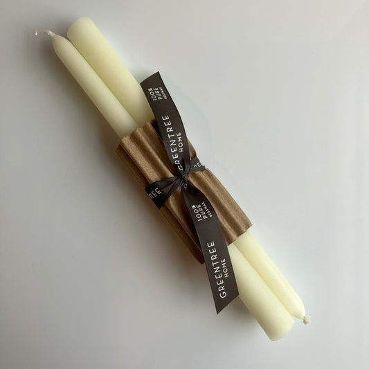 10"  Taper Candles in Cream by Greentree Home Candle