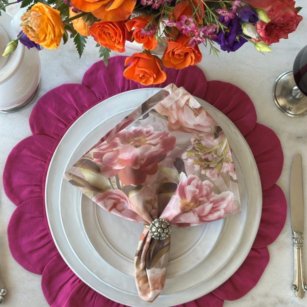 Floral Fantasy Italian Cotton Napkin by Arte Italica