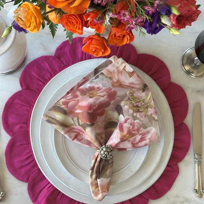 Floral Fantasy Italian Cotton Napkin by Arte Italica