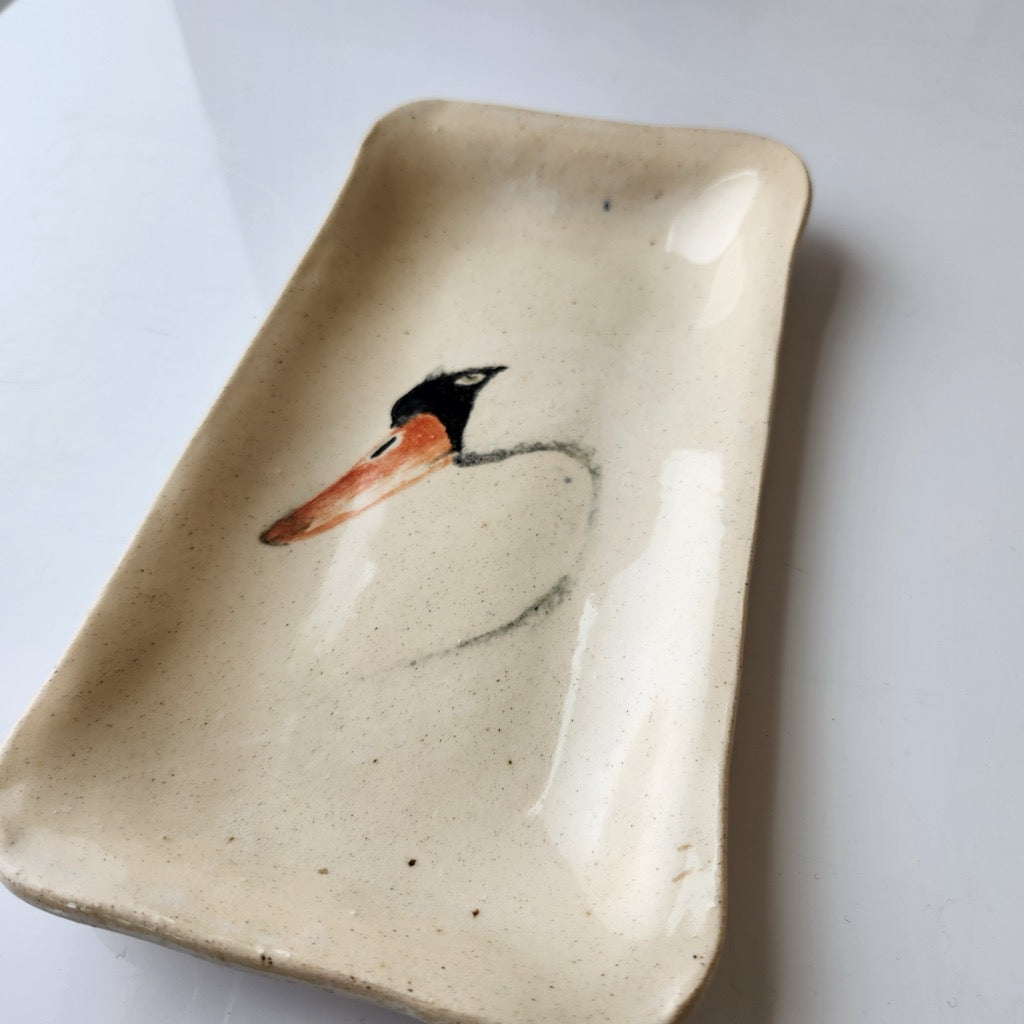 Medium Swan Dish by Jan Toscano