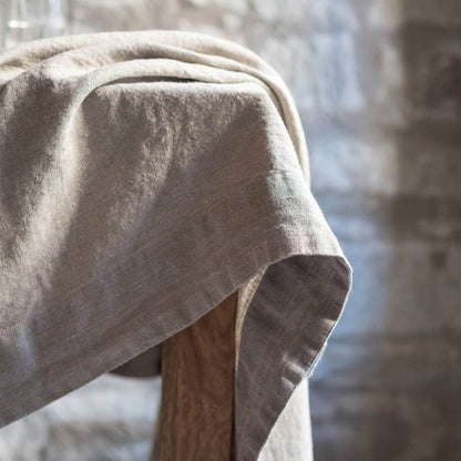Natural Rectangular Tablecloth by Rough Linen