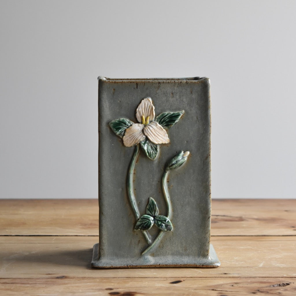Square Vase in Trillium by Jan Toscano