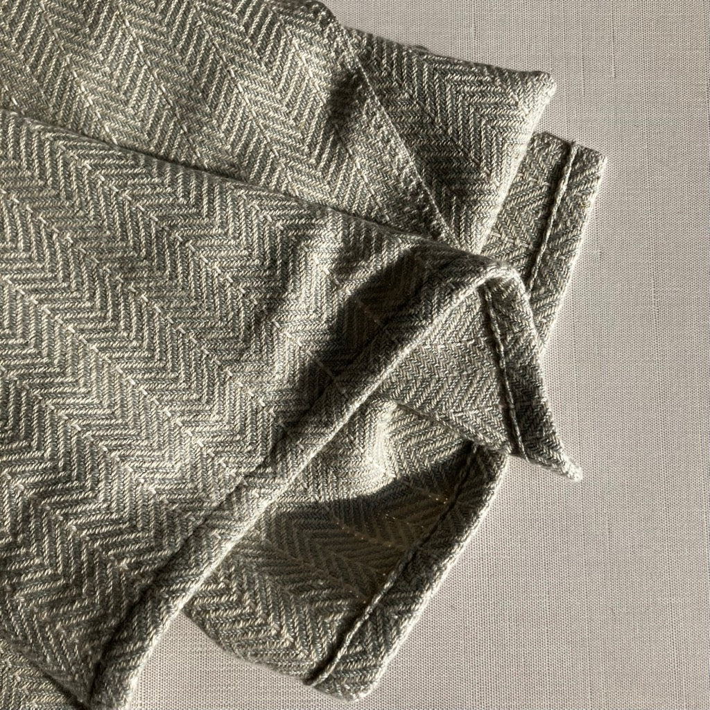 Tea Towel / Hand Towel Gray and White by Kristina Nichols