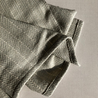 Tea Towel / Hand Towel Gray and White by Kristina Nichols