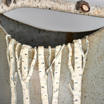 Gray Large Birch Basket by Jan Toscano