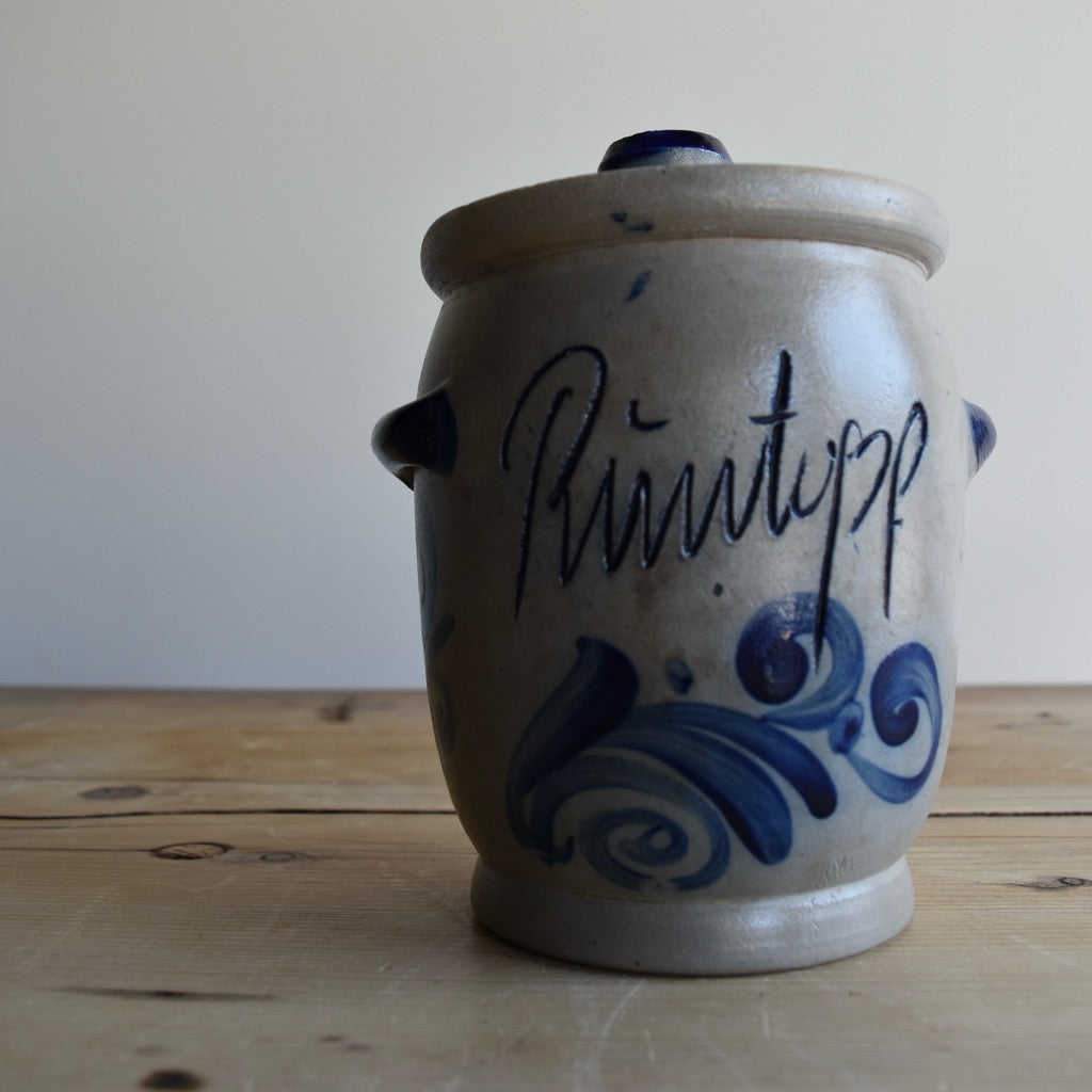 Gray and Blue German Pot