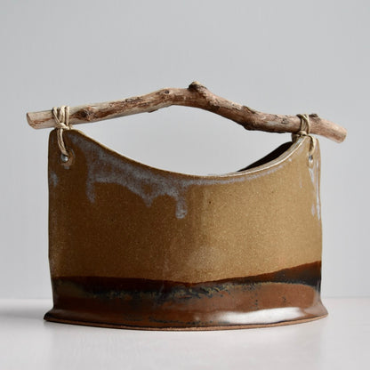 Brown Morel Basket by Jan Toscano