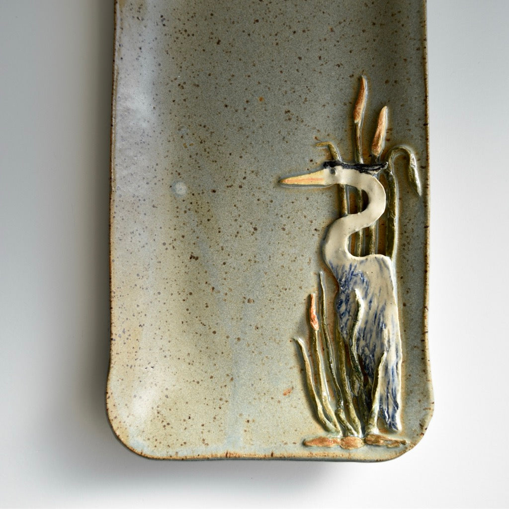Medium Heron Dish by Jan Toscano