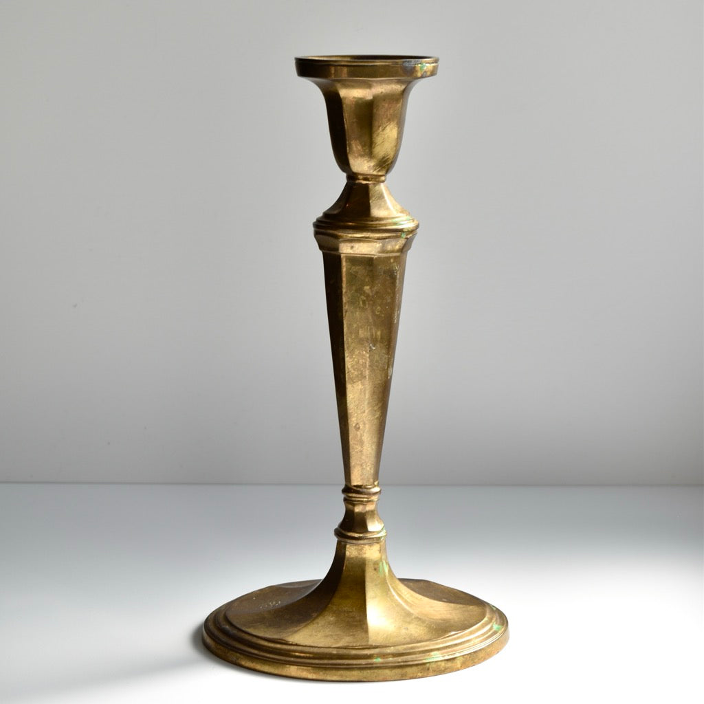 Found Mid-Century Style Brass Candlestick