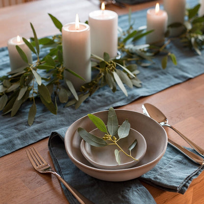 Eucalyptus 8 Foot Table Runner in European Linen by Rough Linen