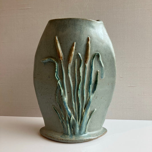 Cattail Vase by Jan Toscano