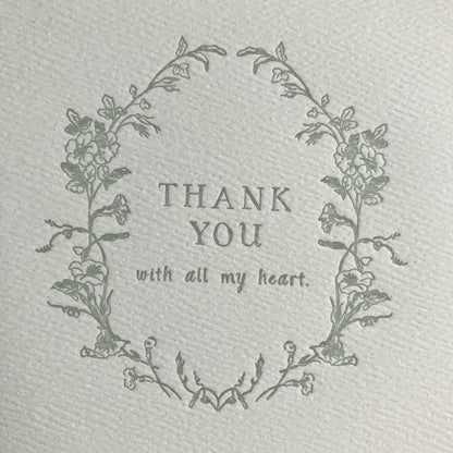 Thank You With All My Heart Greeting Card By Ciarra Claire
