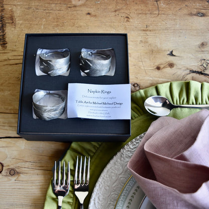 Feather Napkin Rings By Michael Michaud (Set of 4)
