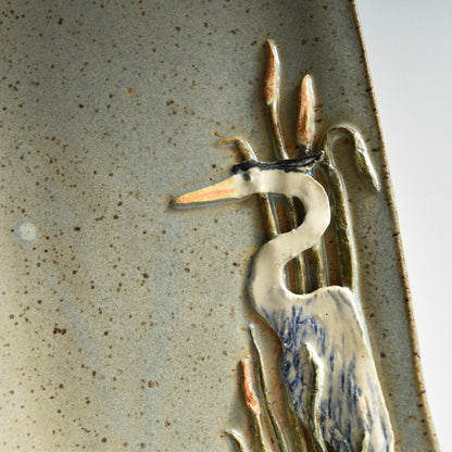 Medium Heron Dish by Jan Toscano
