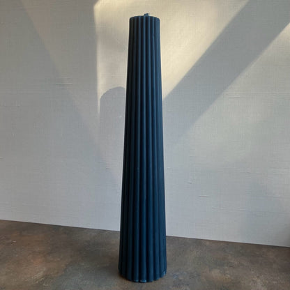 Fluted Pillar Beeswax Candle by Greentree Home Candle