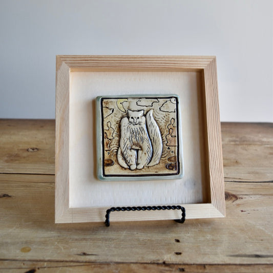 Art Tile - The Cat #2 by Otis Pottery