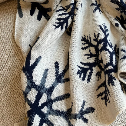 Nordic Snowflakes Throw Blanket by In2Green