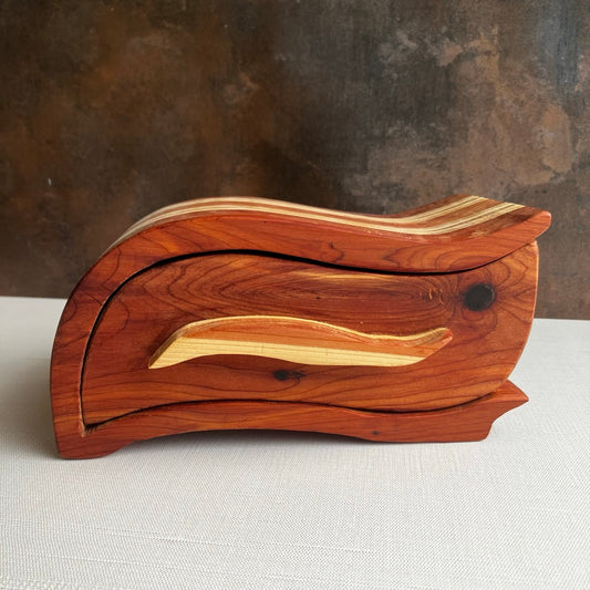 Wooden Box in Tiger and Plywood by Rhino Woodworking