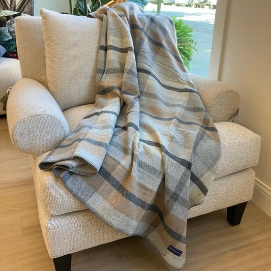 Northfield Plaid Wool Throw Blanket by Faribault Mill