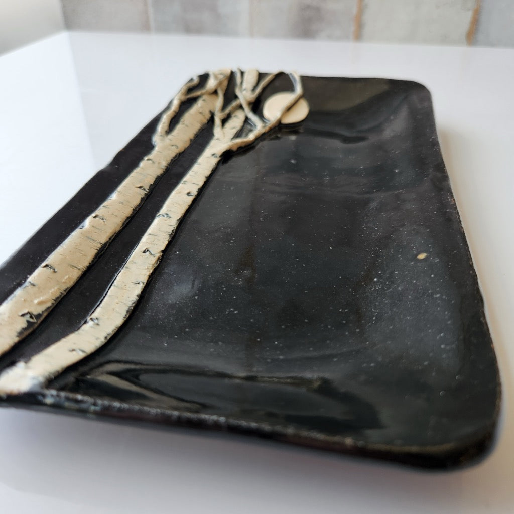 Medium Black Birch Dish by Jan Toscano