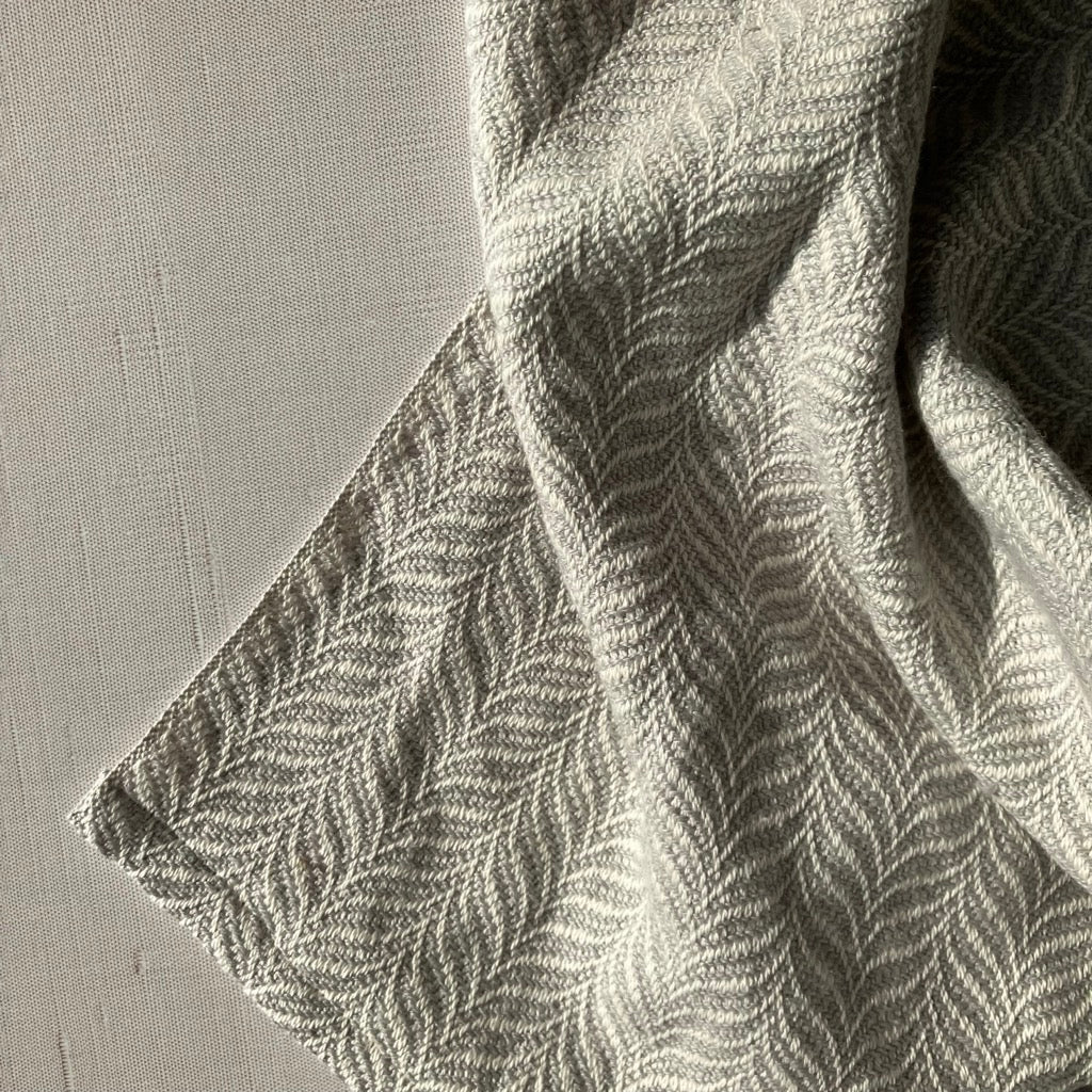 Cotton Tea Towel / Hand Towel Gray and White by Kristina Nichols