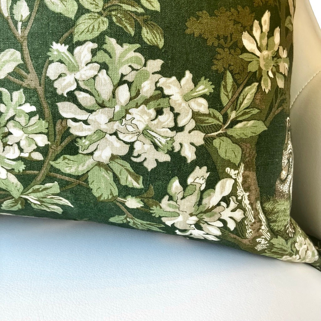 Hound Meadow Throw Pillow by Schumacher
