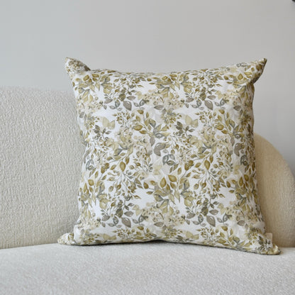 Decorative 100% Linen Pillow in Butterfly Branches White by Glass Muriel