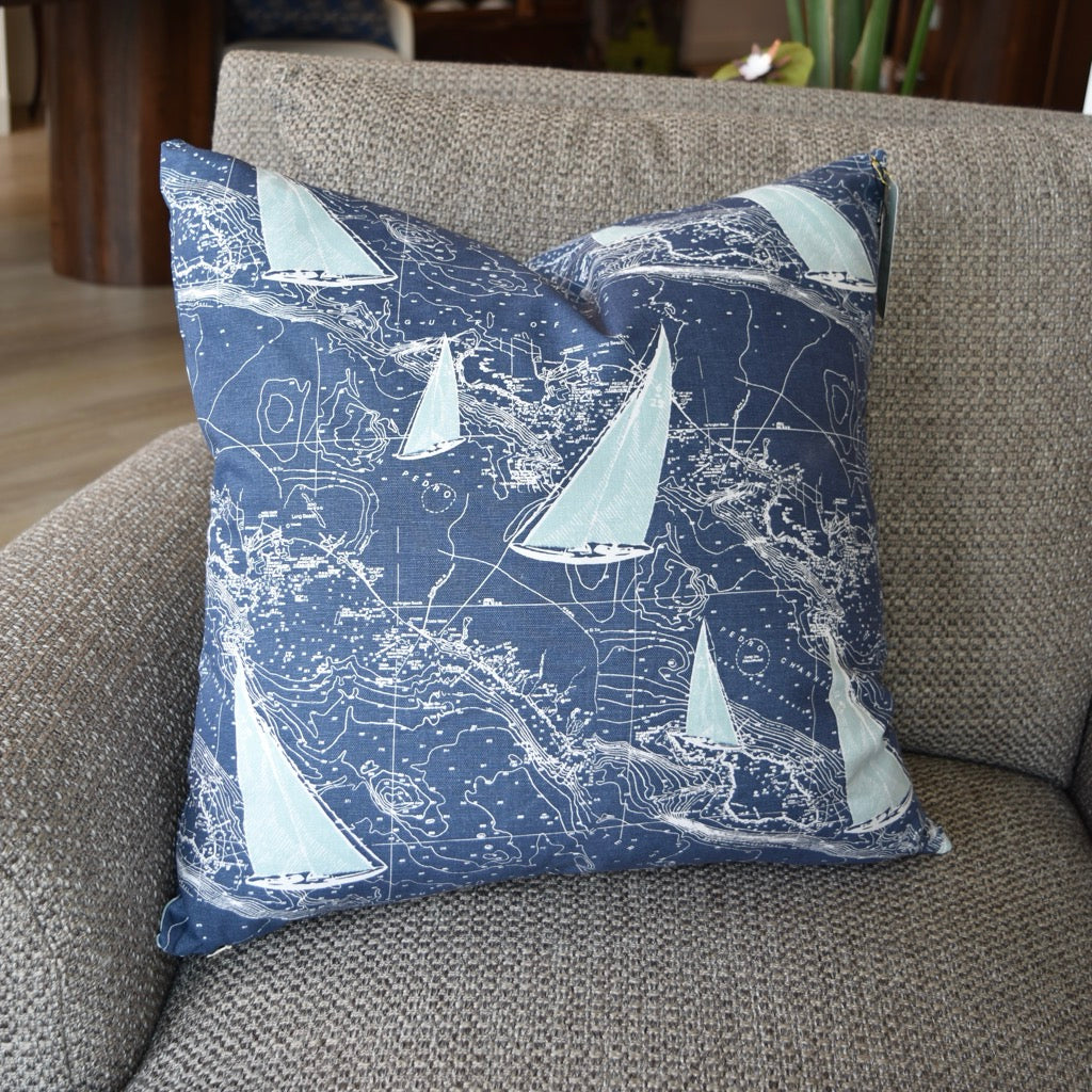 Hildegard Coastal Throw Pillow by Dahlia & Grace