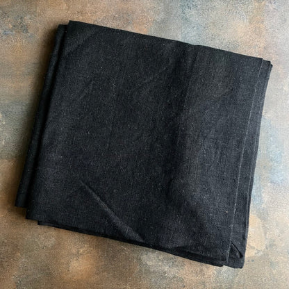 Black 6 Foot Table Runner in European Linen by Rough Linen