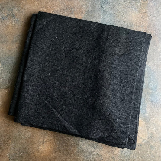 Black 6 Foot Table Runner in European Linen by Rough Linen